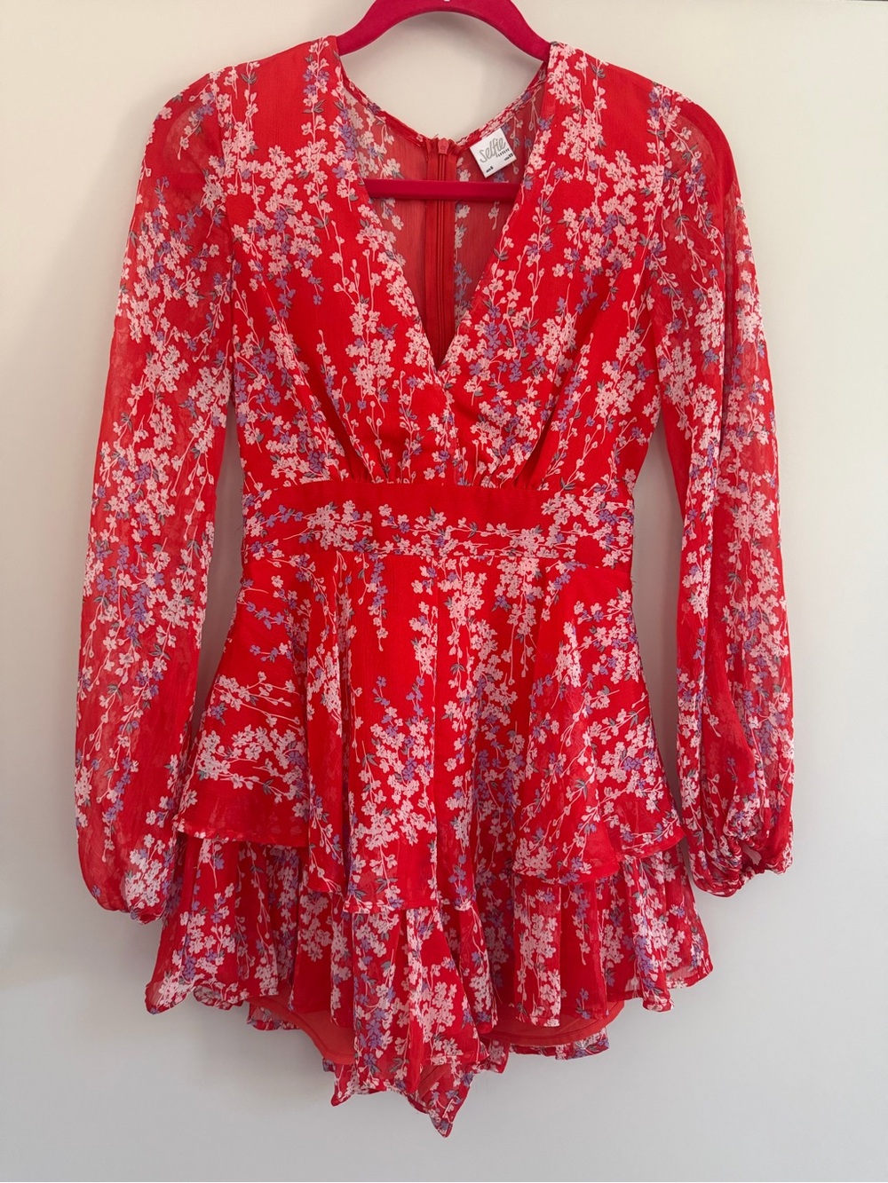 Selfie Leslie Long Sleeve Ruffled Romper